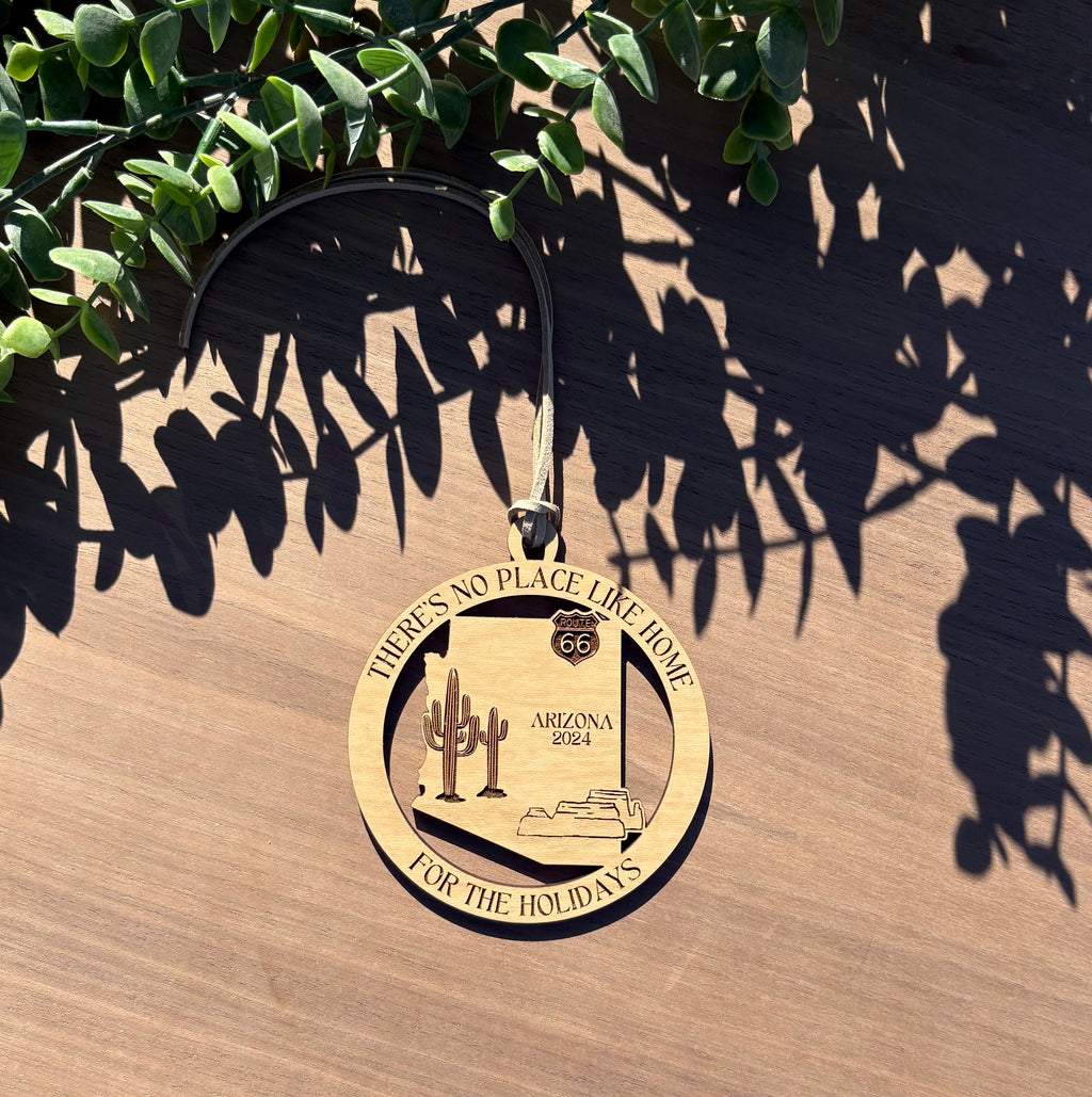 There's No Place Like Home Arizona - (Year) Cut Out Ornament