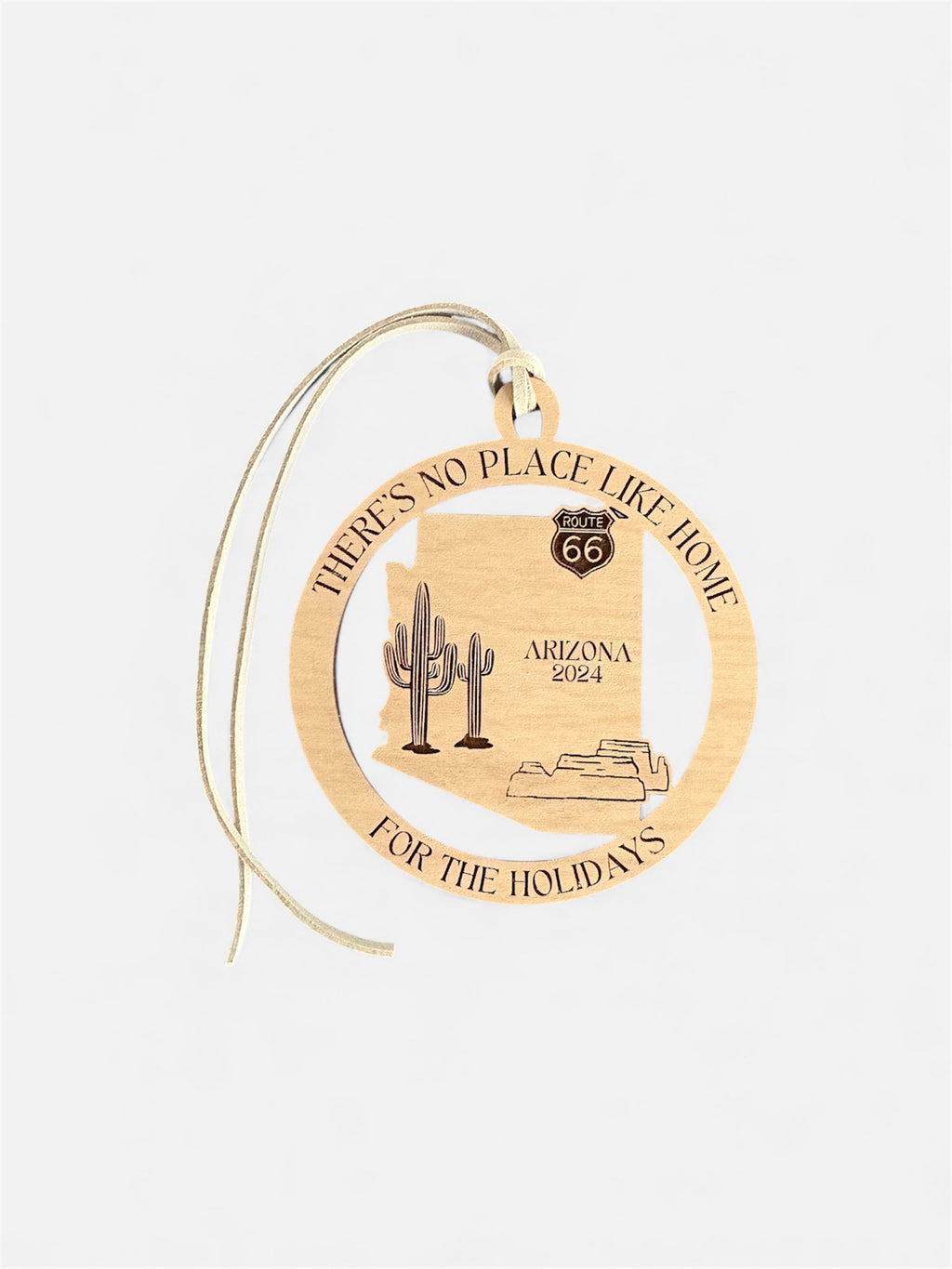 There's No Place Like Home Arizona - (Year) Cut Out Ornament